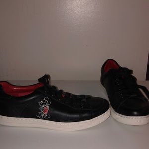 Coach x Disney, black and red sneakers